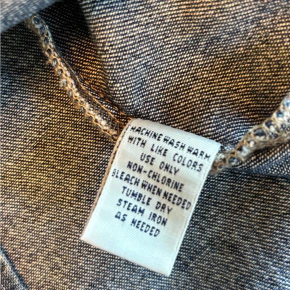 Cabin Creek Vintage Blue Denim Barn Jacket with Brown Corduroy Collar Size S - Picture 8 of 11